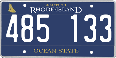 RI license plate 485133