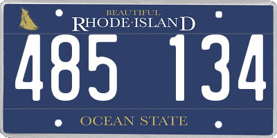 RI license plate 485134
