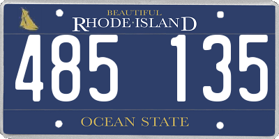 RI license plate 485135