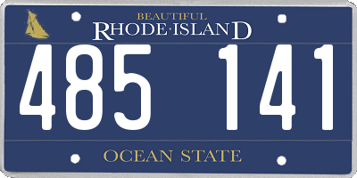 RI license plate 485141