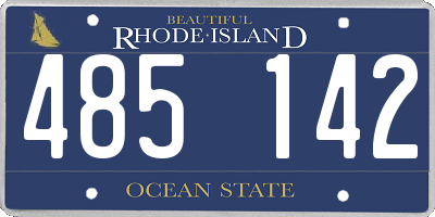 RI license plate 485142