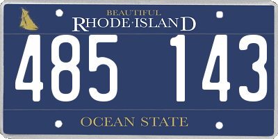 RI license plate 485143