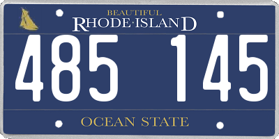 RI license plate 485145