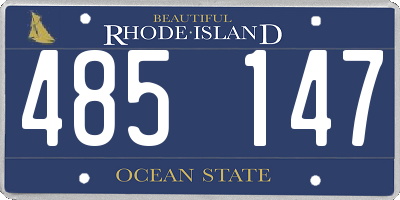 RI license plate 485147