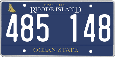 RI license plate 485148