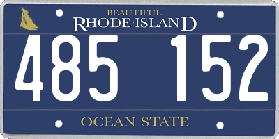 RI license plate 485152