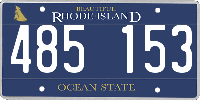 RI license plate 485153