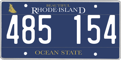 RI license plate 485154