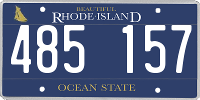 RI license plate 485157