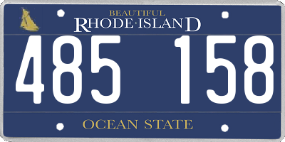 RI license plate 485158