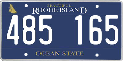 RI license plate 485165