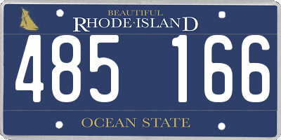 RI license plate 485166