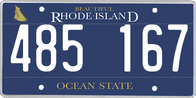 RI license plate 485167