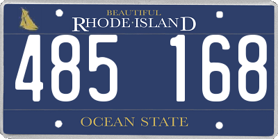 RI license plate 485168