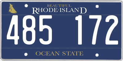 RI license plate 485172