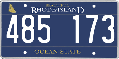 RI license plate 485173