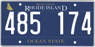 RI license plate 485174
