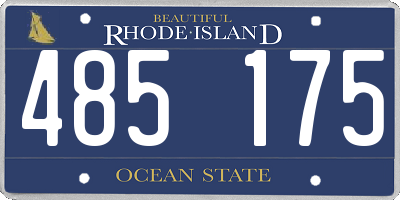 RI license plate 485175