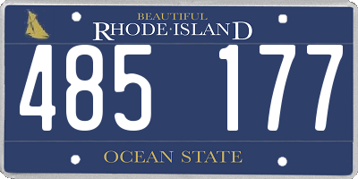 RI license plate 485177