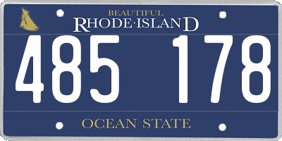 RI license plate 485178