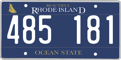 RI license plate 485181