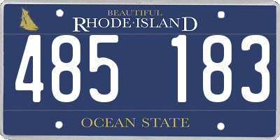 RI license plate 485183