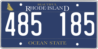 RI license plate 485185