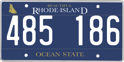 RI license plate 485186