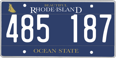 RI license plate 485187