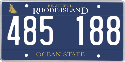 RI license plate 485188