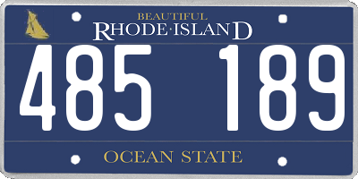 RI license plate 485189