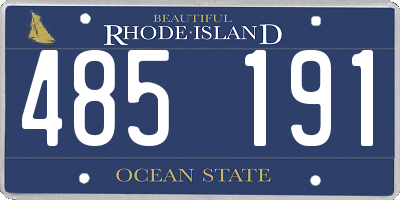 RI license plate 485191