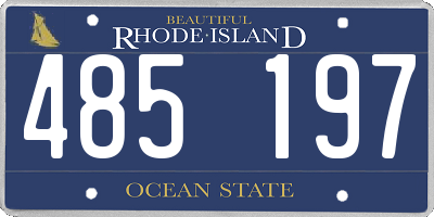 RI license plate 485197