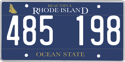 RI license plate 485198
