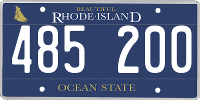RI license plate 485200
