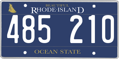 RI license plate 485210