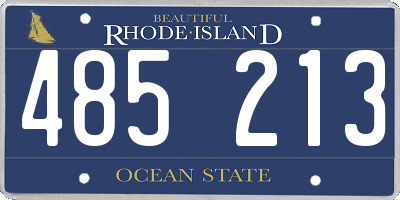 RI license plate 485213