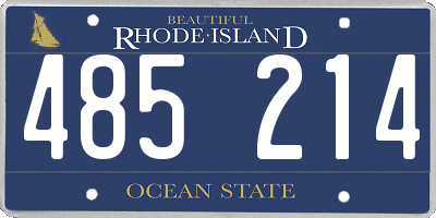 RI license plate 485214