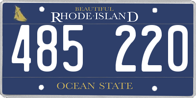 RI license plate 485220
