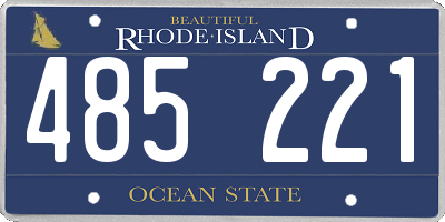 RI license plate 485221