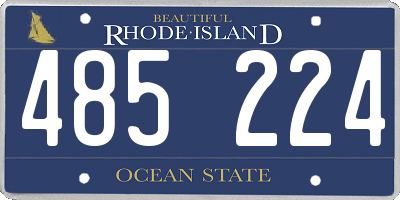 RI license plate 485224