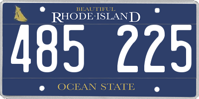 RI license plate 485225