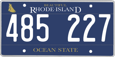 RI license plate 485227