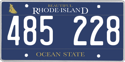 RI license plate 485228