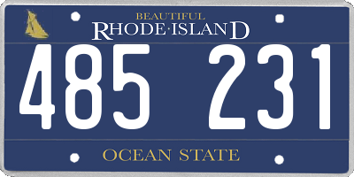 RI license plate 485231