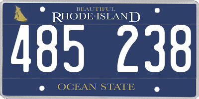 RI license plate 485238