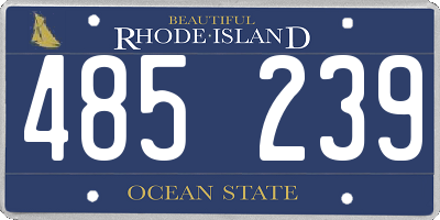 RI license plate 485239