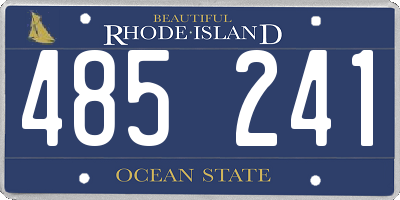 RI license plate 485241