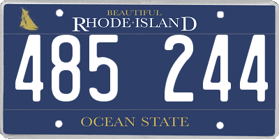 RI license plate 485244