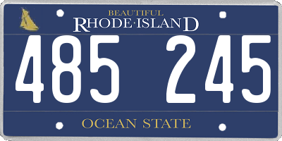 RI license plate 485245